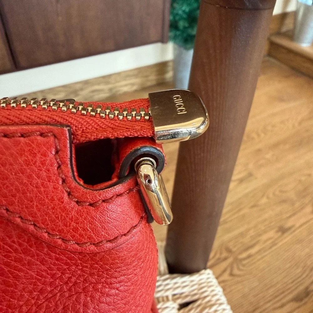 GUCCI Interlocking G Soho Pebbled Leather with strap ✨ Gorgeous burnt orange - Picture 5 of 15